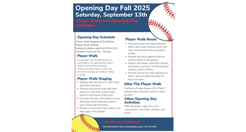 Opening Day Plans