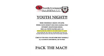 NG Baseball Youth Night!